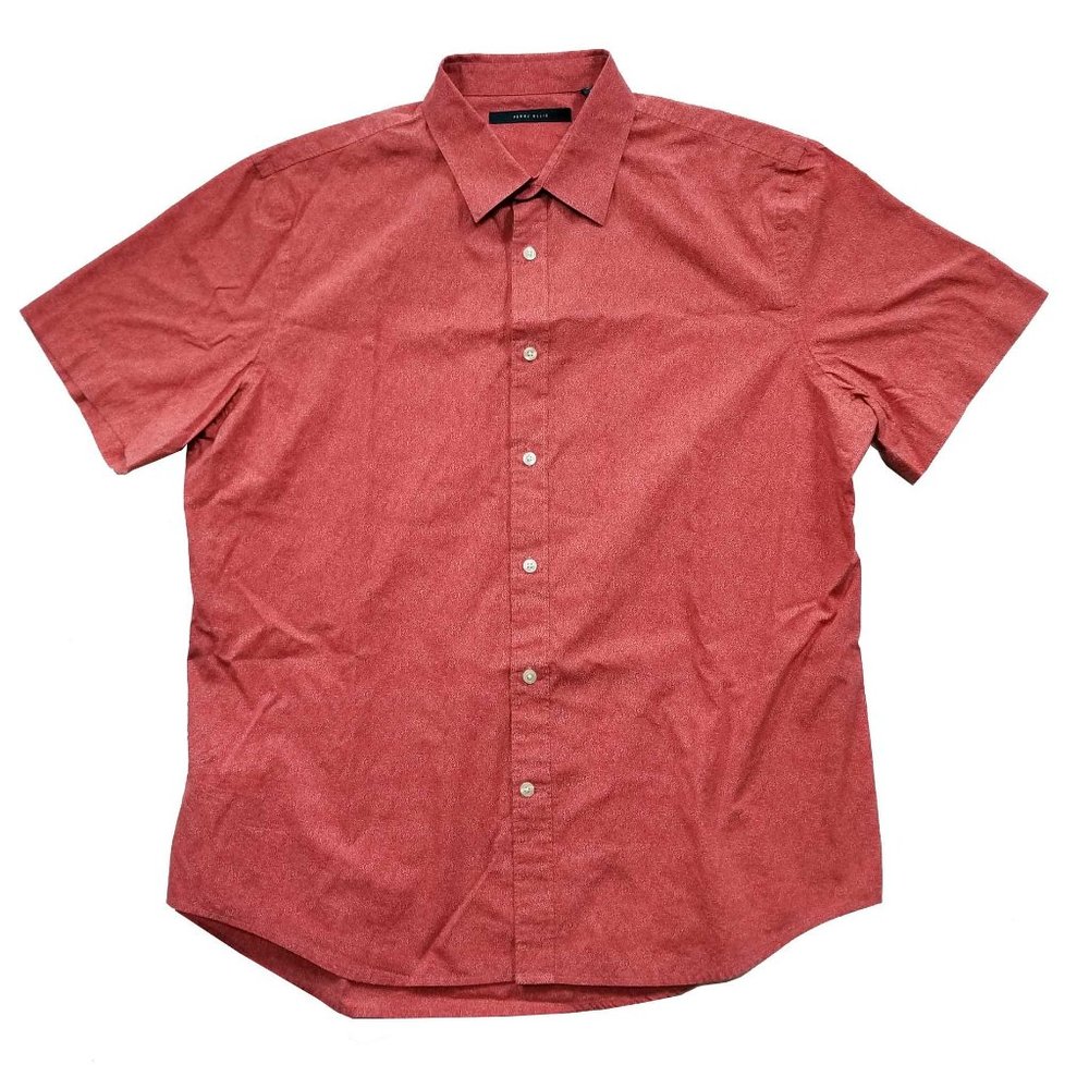 Perry Ellis Orange With White Dots Cotton XL